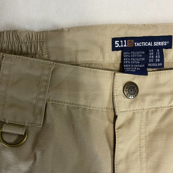 5.11 Tactical Womens Taclite Pro Pants Ripstop Cargo Size 8 Beige Khaki 32 X 30 - Picture 2 of 10